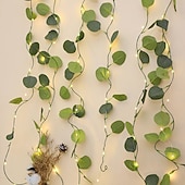 economico Striscie luci ad energia solare-luci a stringa solari a led impermeabili ip65, decorazione esterna a forma di foglia di edera per il giardino di Natale&amp;amp;feste in terrazza