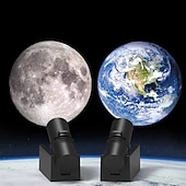お買い得  スターギャラクシープロジェクターライト-地球の月の投影ランプスタープロジェクター惑星プロジェクター背景雰囲気は子供の寝室の壁の装飾のための常夜灯を導きました