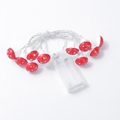 Недорогие Питание от батареек-Мushroom Decore эстетические гирлянды для спальни работающие от батареи 1,5 м 10 светодиодов  3 м 20 светодиодов гирлянды венки и подвесные декоры для комнаты стен растений