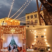 cheap Plug String Lights-Globe String Lights 15m/50FT 50LEDs G40 Outdoor Hanging Globe Patio Lights with 50 Clear Bulbs(2 Spare) UL Listed Connectable Backyard Lights for Indoor Outdoor Decor 50 Hanging Sockets E12 Base 5W Bulb Black