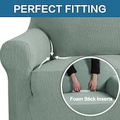 baratos Tampa da poltrona e capa de cadeira sem braço-Multifit elastano jacquard sofá slipcover antiderrapante fácil cuidado pet scratch guard t-almofada, protetor de móveis elegante para casa