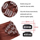 abordables Extensions à Clips-A Clipser Extensions de cheveux Cheveux Naturel humain 8 pièces Pack Droit Couleur naturelle Extensions de cheveux