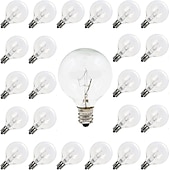 halpa LED-pallolamput-25 kpl g40 korvaavia edison hehkulamppuja 7w kirkas globe polttimo/monivärinen e12 c7 kynttelikkö himmennettävissä ulkoterasion sisustukseen