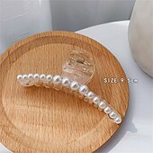 economico Accessori per acconciature-5 pezzi clip di artigli per capelli di grandi dimensioni clip di capelli neri bianchi spessi clip di mascelle per capelli lunghi barrettes accessori per capelli per donne e ragazze