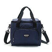 baratos Malas de Viagem-bolsa de almoço isolada à prova de vazamentos com ajustável &amp; Recipiente de lancheira reutilizável durável alça de ombro removível para mulheres/homens/piquenique/trabalho/viagens/caminhadas/camping