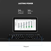 abordables Claviers-mini clavier pliant bluetooth sans fil clavier sans fil pliable pour ios/android/windows ipad tablette téléphone