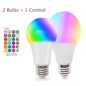 halpa Älykkäät lamput-4 kpl 7w rgbw led-lamppu e27 e26 16 väriä vaihtava himmennettävä a19 a50 a60 kaukosäädin kodin sisustukseen makuuhuoneen lavajuhlat