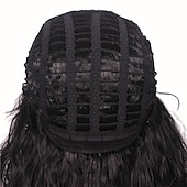 cheap Historical Wigs-Funny mens Carnival costume Wig Mens 70s 80s Long Curly Black Rocker Costume Wig Halloween Wigs