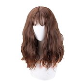 levne Paruky filmových postav-Hermiona Jean Granger Cosplay Paruka Hnědá Kadeřavá Teplu Odolná Syntetické Vlasy Cosplay Paruky Halloweenské paruky
