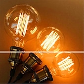 cheap Incandescent Bulbs-60W E26 E27 G95 Vintage Edison Light Bulbs Antique Incandescent Bulb Warm White 2300k Retro Decorative 220-240V