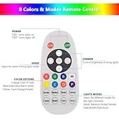 baratos Plug String Lights-Globo corda luzes 15m 15leds ao ar livre rgb mudança de cor 0.5w s14 edison lâmpadas de plástico inquebráveis ip65 à prova d'água com controle remoto adequado para quintal varanda café quintal jardim