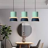 رخيصةأون تصميم الأسطوانة-18.5 سنتيمتر تصميم واحد جزيرة تصميم قلادة ضوء معدن مطلي التشطيبات الطراز الشمالي الحديث 85-265 فولت
