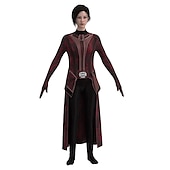 voordelige Kostuums voor dames-Scarlet Witch Wanda Django Maximoff Outfits Gemaskerd Bal Cosplay Kostuum feest Film cosplay for Dames Volwassenen Maskerade Vrijgezellenfeest