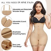 baratos Vestuário modelador-Shapewear para mulheres controle de barriga modelador de corpo levantador de bunda coxa mais magro faja plus size com virilha com zíper