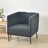 billiga Fåtöljskydd och armlöst stoltäckning-stretch fyrkantiga badkar stol vinröd slipcover sofföverdrag möbelskydd hög stretch 1 stycke soffa stolsöverdrag för vardagsrum slitstarkt spandex tyg icke glidtvättbar