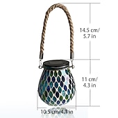economico Luci paesaggistiche-luce solare esterna a mosaico luce di proiezione lanterna appesa luce giardino impermeabile atmosfera luce notturna giardino balcone vacanza prato paesaggio casa decorazione natalizia all&#039;aperto
