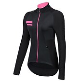 baratos Camisolas femininas-Mulheres Camisa para Ciclismo Côr Sólida Manga Longa Moto Camisa / Roupas Para Esporte Blusas com 3 bolsos traseiros Ciclismo de Montanha Ciclismo de Estrada Secagem Rápida Tiras Refletoras Bolso