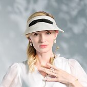 cheap Party Hats-Bohemian Beach Straw Straw Hats with Satin Bowknot 1pc Casual / Holiday Headpiece