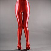 olcso Fényes-Zentai öltöny Szerepjáték Jelmezek Cicaruha Motorkerékpár lány Női Akrobatatrikó Szerepjáték Szexi jelmez Egyszínű Ruha mert Álarcos mulatság Felnőttek