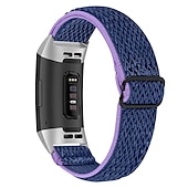 baratos Pulseiras de relógio Fitbit-Pulseira de Smartwatch Compatível com Fitbit Charge 4 / Charge 3 / Charge 3 SE Charge 5 Charge 2 Náilon Relógio inteligente Alça Entrançado Ajustável Respirável Loop Solo Substituição Pulseira