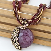 abordables Collares y colgantes-Mujer Collares Estilo Étnico Calle Gema Collares