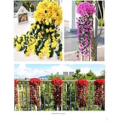preiswerte Künstliche Pflanzen &amp; Blumen-Lebendiger künstlicher hängender Orchideenstrauß, Simulationsblumenrebe, violette hängende Blumenrebe, Wandbehang, Orchideen-Hängekorb, Blumenbalkon, Heimdekoration, Blumenwand für Hochzeit, Gartendekoration