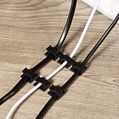 economico Accessori Illuminazione-clip per cavi trasparenti 50/100 pezzi con clip per cavi adesive stcikers mini clip per cavi per esterni con robusti ganci autoadesivi clip per luce fermacavi per la decorazione gestione del cavo