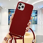 cheap iPhone Cases-Colorful Silicone Lanyard Case for iPhone 16e 16 15 Pro Max Plus 14 13 12 11 Pro Max Mini X XR XS Max 8 7 Plus – Soft Touch, Full Body Protective, Crossbody Strap