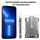 cheap Card Holders &amp; Cases-Wallet For Men - Slim Aluminum Metal Money Clip with 1 Clear window ID Badge Holder, RFID Blocking, Holds up 15 Cards with Cash Clip. Ultra-Thin Minimalist Wallet