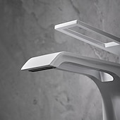 cheap Bathroom Sink Faucets-Bathroom Sink Faucet - Waterfall Electroplated / Painted Finishes Centerset Single Handle One HoleBath Taps