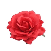 abordables Accessoires de coiffure-flocage tissu rose pinces à cheveux tissu cheveux accessoires riche rose pinces à cheveux mariage mode fleur pinces à cheveux bord clips