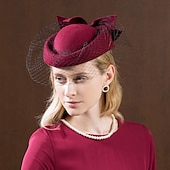 ieftine Pălării Party-Palarie Lână Net Nuntă Kentucky Derby Cursă de cai Ziua Doamnelor Cupa Melbourne Elegant Epocă klasické Cu Funde Net Diadema Articole Pentru Cap