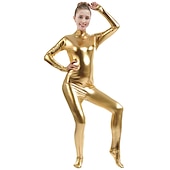 olcso Fényes-Zentai öltöny Szerepjáték Jelmezek Cicaruha Macskanő Farsangi jelmez Overall Női Szerepjáték Szexi jelmez Tömör szín Spandex Lycra Ruha mert Álarcos mulatság Felnőttek