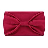 cheap Hair Styling Accessories-1PC African Headbands Knotted Hairbands Black Yoga Sport Head Wraps Wide Elastic Head Scarf for Women and Girls