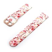cheap Samsung Watch Bands-Watch Band for Samsung Watch 7/6/5/4 40/44mm, Galaxy Watch 5 Pro 45mm, Galaxy Watch 6/4 Classic 42/46/43/47mm, Watch 3, Active 2, Gear S3 S2 Silicone Replacement  Strap 20mm 22mm Adjustable Floral