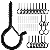 זול אביזרי תאורה-20/50 יחידות q-hanger ווי בורג עבור אורות מחרוזת חיצונית עיצוב אבזם בטיחות ווי קולב שחרור קל שחרור קל חוט חוט ואורות פיות חג המולד בית אורות חג המולד מסיבת שנה חדשה מסיבת led פיות אורות בטיחות עיצוב
