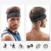 abordables Accesorios para el peinado del cabello-Diadema deportiva para hombre, 4 Uds., banda para el sudor, entrenamiento deportivo, pista y campo, diadema elástica que absorbe la humedad, diadema unisex