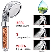 economico Doccetta-soffione doccia in acciaio inossidabile con soffione palmare, filtrazione del filtro risparmio idrico ad alta pressione soffione doccia a getto con funzione a 3 modalità per pelle secca e capelli