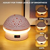 billige Lysende leker-timer rotasjon stjerne nattlys projektor blinklys, bursdagsgaver til barn, 16 fargerik projektorlys dimbar led nattbordslampe, barnerom dekor for gave til gutt&amp;amp;jenter