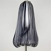 abordables Pelucas de personajes de películas-Pelucas de cosplay Negro Plata Color Mezclado Rizado Pelo sintético Larga pelucas Mujer pelucas Para la fiesta