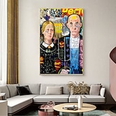 tanie Sztuka uliczna-Ręcznie malowane obraz olejny wall street art mężczyźni i kobiety home decoration decor walcowane płótno bez ramki nierozciągnięte;