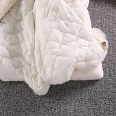 voordelige Meisjes Nepbont Jassen-Kinderen Voor meisjes Jas van imitatiebont Effen Kleur Actief Veters School jas bovenkleding 2-8 jaar Winter Zwart Wit Rood