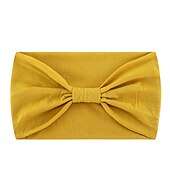cheap Hair Styling Accessories-1PC African Headbands Knotted Hairbands Black Yoga Sport Head Wraps Wide Elastic Head Scarf for Women and Girls