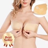 olcso Melltartók-női molett melltartók &amp;amp; bralettes öntapadós melltartó pánt nélküli 3/4 csésze egyszínű mikroelasztikus légáteresztő push up láthatatlan esküvői parti &amp;amp; esti szilikagél 805-1 bőrtónus / 1 db