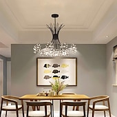 voordelige Kroonluchters-13/19 gehoord moderne vuurwerk kroonluchter g4 lamp cap crystal paardebloem art kroonluchter plafondlamp in woonkamer slaapkamer en eetkamer