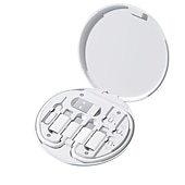 olcso Mobiltelefon-kábelek-1 csomag remax usb adapter kábel átalakító tárolódoboz több típusú töltővonal átalakító villám típusú c mikro adatátviteli eszköz tartalmaz sim kártya foglalatot tálca kiadó tű telefon tartóként használható