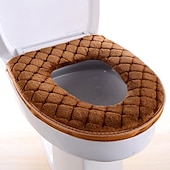 economico coperchio del water e coperture del serbatoio-coprisedile wc cuscino universale in peluche coprisedile wc caldo coprisedile wc simpatico manico lavorato a maglia coprisedile wc