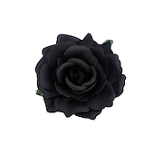 abordables Accessoires de coiffure-flocage tissu rose pinces à cheveux tissu cheveux accessoires riche rose pinces à cheveux mariage mode fleur pinces à cheveux bord clips