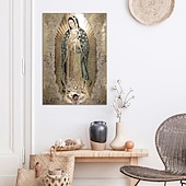 olcso Le $30-ra-guadalupe-i hölgyünk lakberendezési vászonfestés nappali háttér falfestmény poszter keret nélküli festékszóró mag