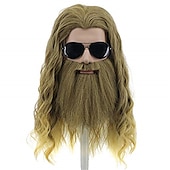 cheap Movie Character Wigs-Long Blonde Wig Endgame Wig Men  Cosplay Hair Wigs Halloween Wigs